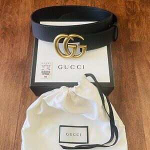 Gucci Marmont Double G Belt, Size 85